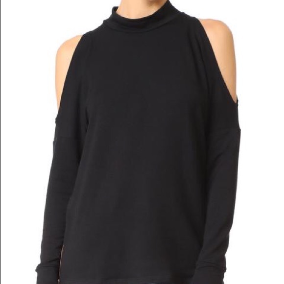 Terez Sweaters - NWT Terez Cold Shoulder Turtleneck Black